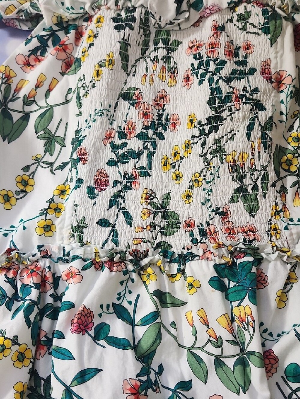 Nautica Jeans Women’s Floral Maxi Dress With On Or Off Shoulder 💯% Cotton - Picture 10 of 12